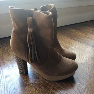 Rebecca Taylor Suede tan booties